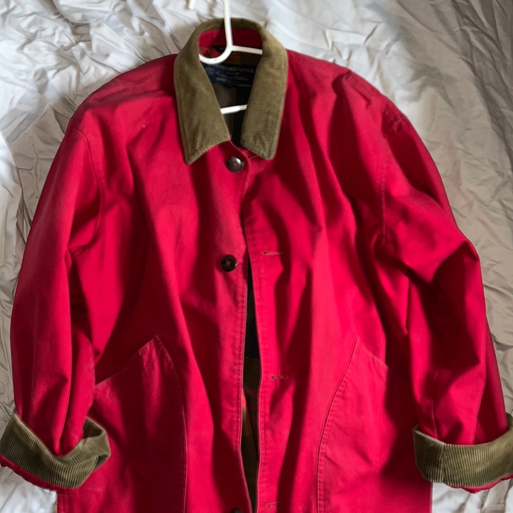 Abercrombie and Fitch Vintage Barn Coat Red